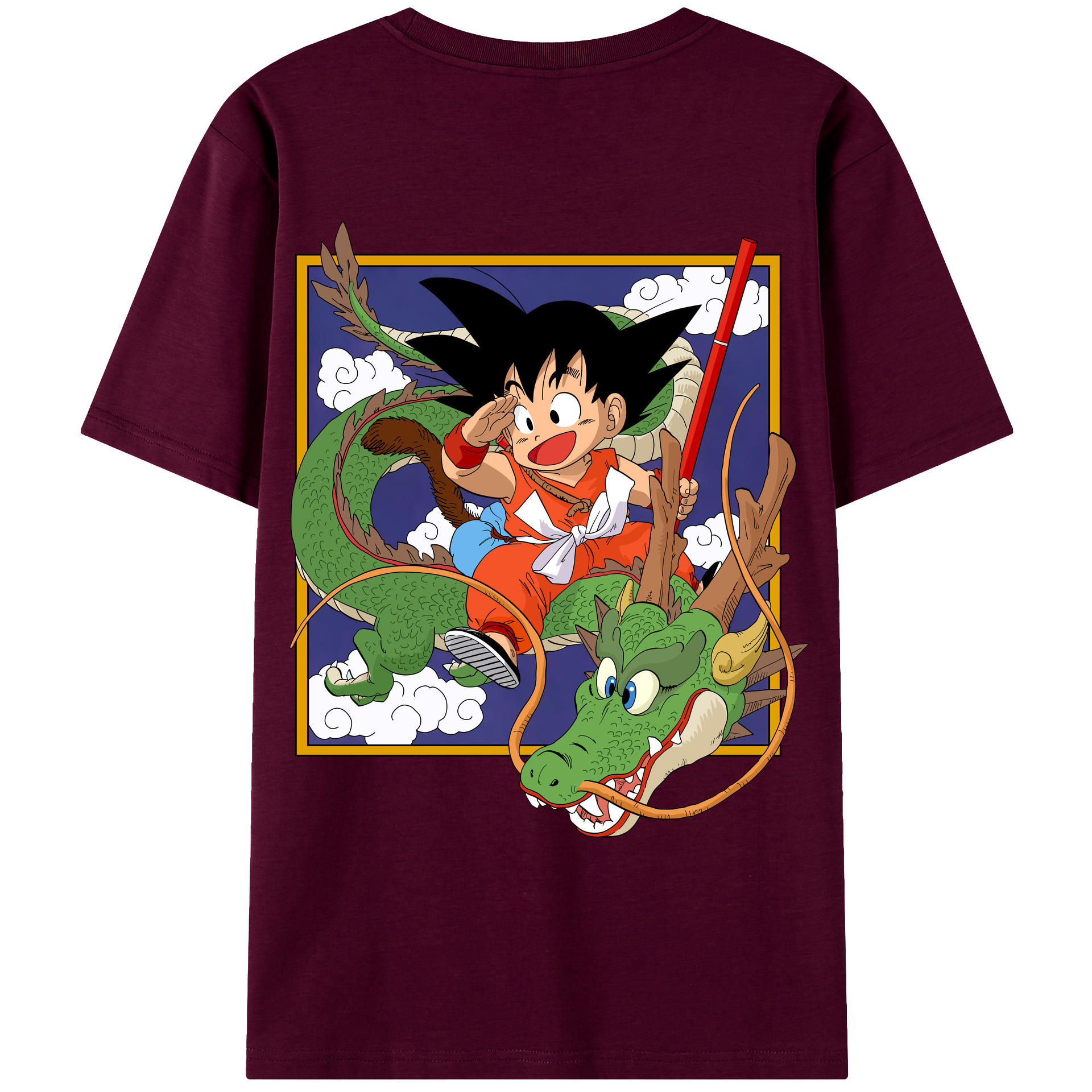 （画像用） ドラゴンボール 孫悟空（そん ごくう）Son Goku カカロット DRAGON BALL Kakarotto レディース半袖Tシャツ(バックプリント)